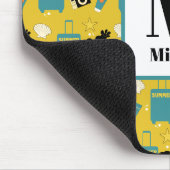 Muismat met leuke zomervakantie-elementen (Hoek)