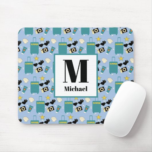 Muismat met leuke zomervakantie-elementen (Met muis)