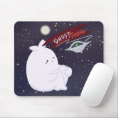 Muismat met lief spook en UFO (Met muis)