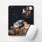 Muismat met lieve heks en blije kabouters (Met muis)