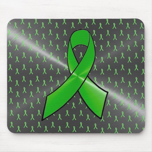 Muismat met lint voor Lyme-bewustzijn (Voorkant)