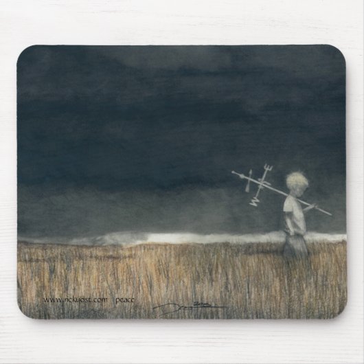 Muismat met mijn potloodkunst, 'Kindertijd' (Voorkant)