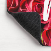 Muismat met monogram Rode Rozen (Hoek)