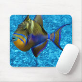 Muismat met ontwerp van blauwe wateren (Met muis)