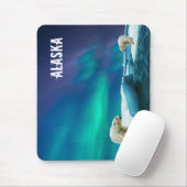 Muismat met poolbeer en noorderlicht Alaska (Met muis)