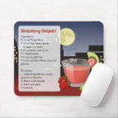 Muismat met recept voor aardbeien Daiquiri (Met muis)