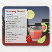 Muismat met recept voor aardbeien Daiquiri (Voorkant)