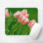 Muismat met roze tulpen (Met muis)
