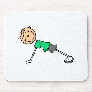 Muismat met stickfigure die push-ups doet