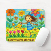 Muismat met Tuinprint (Met muis)