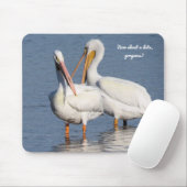 Muismat met twee Funny Pelicans (Met muis)