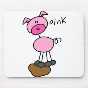 Muismat met varken stickfigure