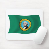 Muismat met vlag van Washington (Met muis)