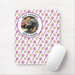 Muismat met voetafdrukken van een leuk hondje