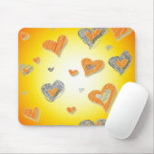 Muismat met warme harten (Met muis)