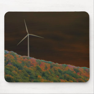 Muismat met windturbine in herfst