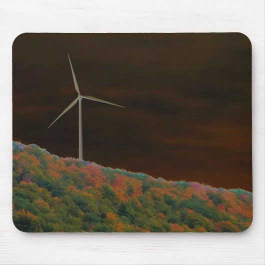 Muismat met windturbine in herfst (Voorkant)