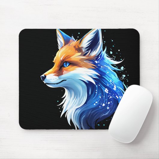 Muismat met wolfontwerp (Met muis)