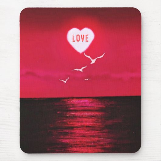 Muismat met Zee Sunset Love (Voorkant)