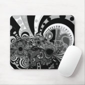 Muismat Modern Kunst Zwart Wit (Met muis)
