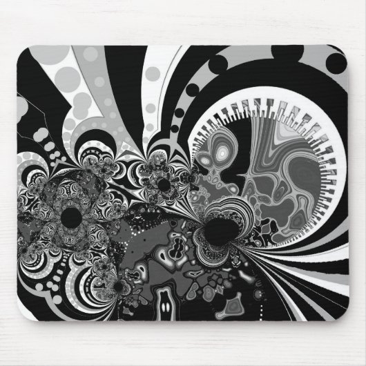 Muismat Modern Kunst Zwart Wit (Voorkant)