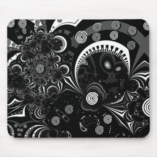 Muismat Modern Kunst Zwart Wit 2 (Voorkant)
