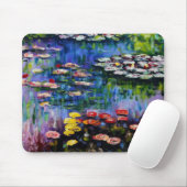 Muismat Monet Paars Water Lilies (Met muis)
