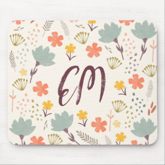 Muismat Monogram en Citaat Boho Flowers