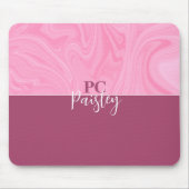 Muismat - Monogram Roze Marmer Twee Toon (Voorkant)