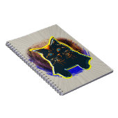 Muismat nieuwe neonkat T-Shirt gel Notitieboek (Rechterzijde)