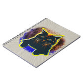 Muismat nieuwe neonkat T-Shirt gel Notitieboek (Linkerzijde)