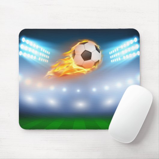 Muismat-Ontvlammend Voetbal Muismat (Met muis)