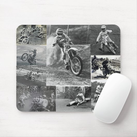 Muismat Oude School Motocross (Met muis)