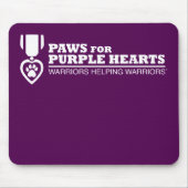 Muismat - Paarse witte Logo (Voorkant)