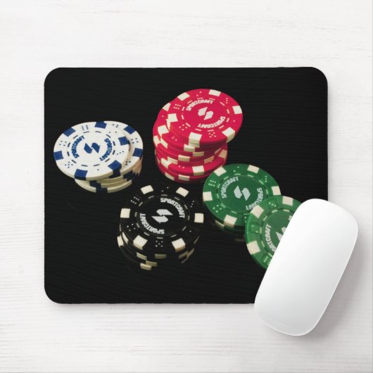 Muismat Poker Chips Pattern (Met muis)