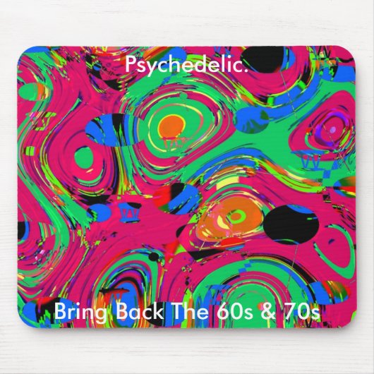 Muismat psychedelisch Breng de jaren 60 70 terug (Voorkant)