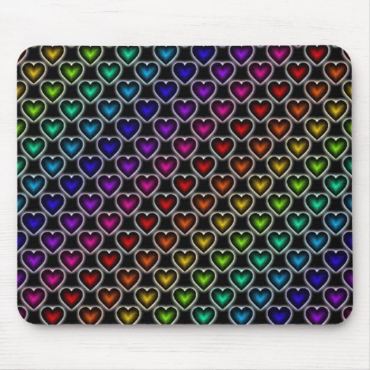Muismat Rainbow Hearts Pattern (Voorkant)