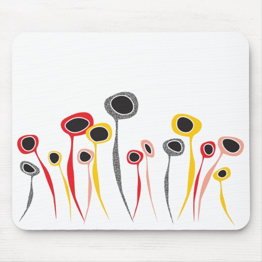 Muismat Retro Flowers (Voorkant)