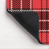 Muismat Rood en zwart Tartan (Hoek)