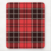 Muismat Rood en zwart Tartan (Voorkant)