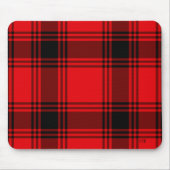 Muismat rood/zwart Initiaal (Voorkant)