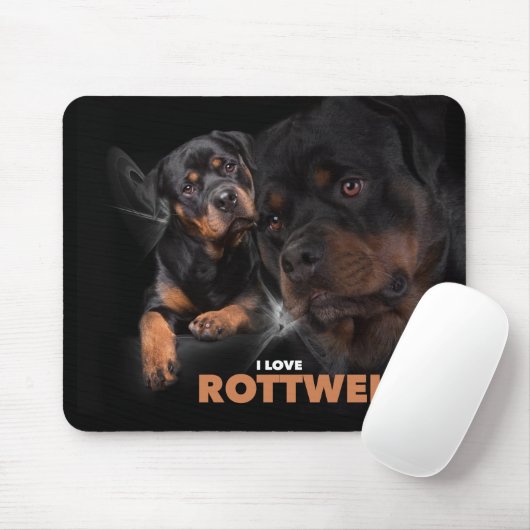 Muismat Rottweiler (Met muis)