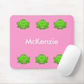 Muismat roze en groene kikker (Met muis)