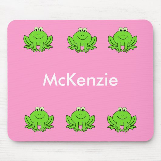Muismat roze en groene kikker (Voorkant)