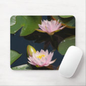 Muismat roze Lotus Waterlilies (Met muis)