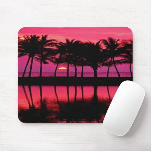 **MUISMAT - * Roze palmbomen Computer Mousepad Muismat (Met muis)