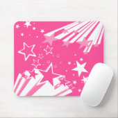 Muismat roze sterren (Met muis)