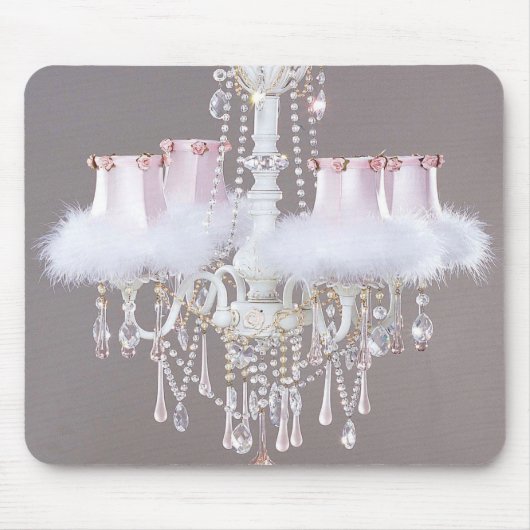 Muismat Shabby Chic Pink Chandelier (Voorkant)