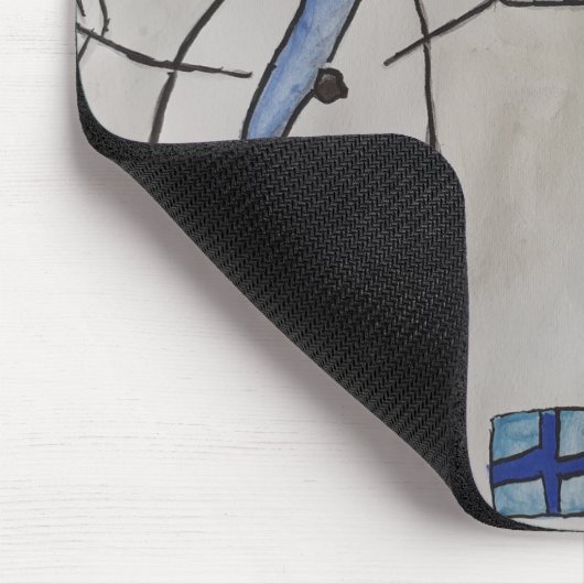 Muismat Sneeuwman en kerstboom (Hoek)