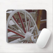 Muismat~ Snowy Wagon Wheel Muismat (Met muis)